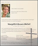 Todesanzeige Margrith Glauser-Michel