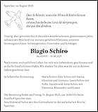 Todesanzeige Biagio Schiro, Speicher