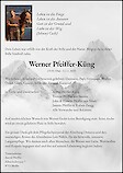 Todesanzeige Werner Pfeiffer-Küng, Näfels