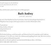 Todesanzeige Ruth Andrey